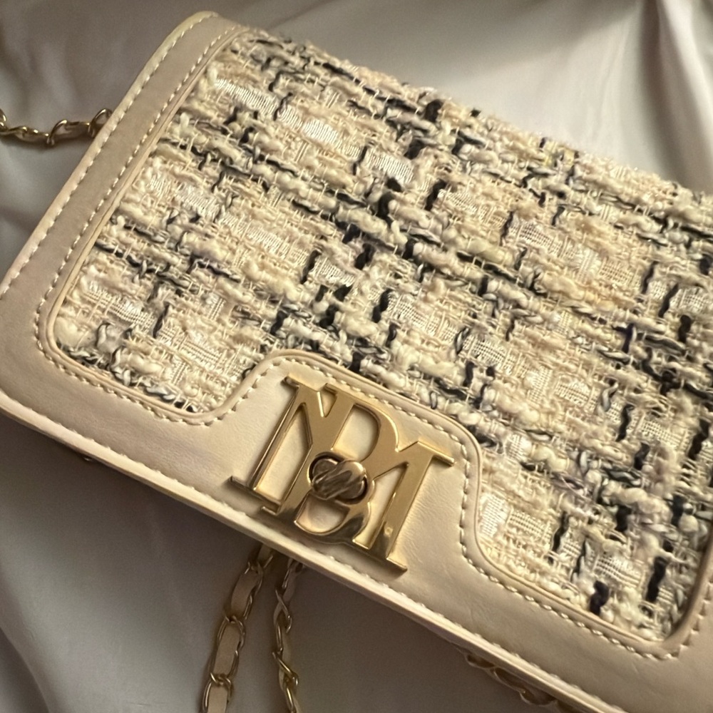 Badgley Mischka Wool Tweed Bag